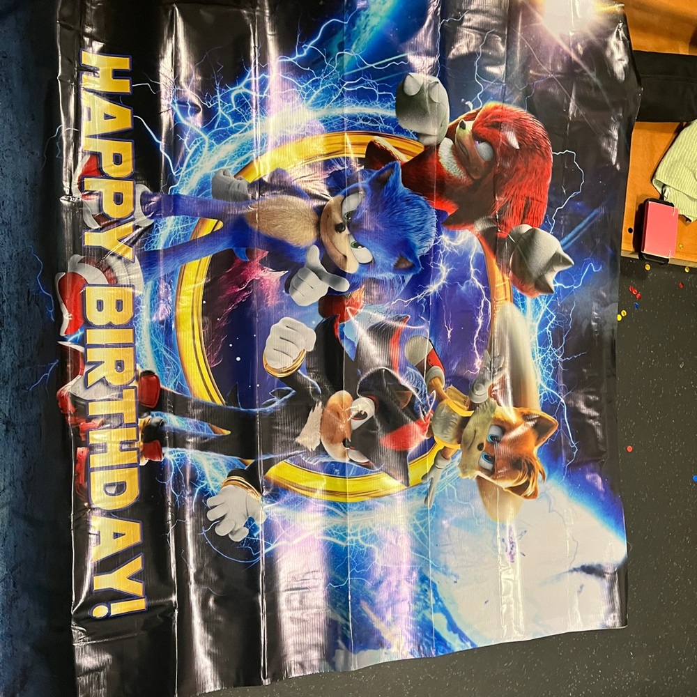 Sonic the Hedgehog Birthday Party Banner